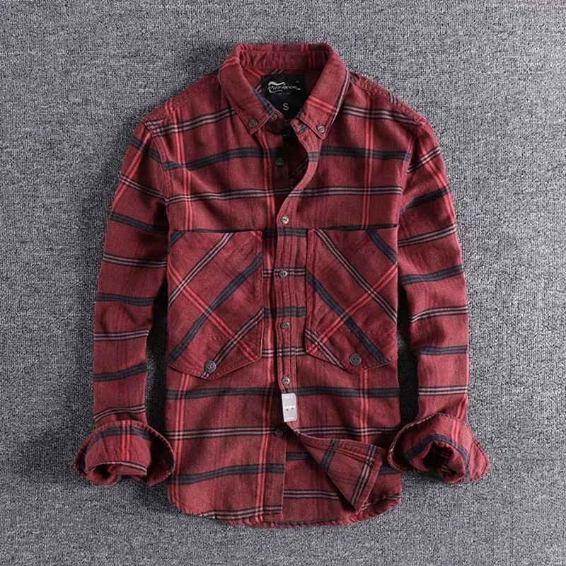 Осень и зима вид спецодежды большой карман Модные топы мужская одежда с длинными рукавами плюс размер Высококачественная блузка в продаже