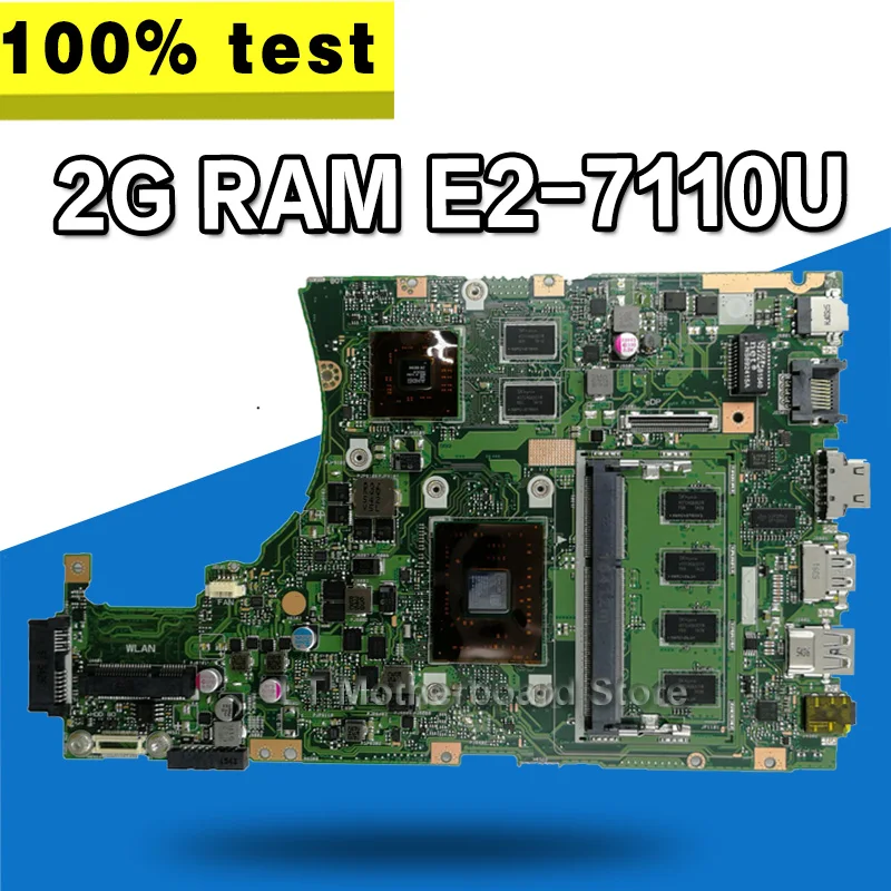 X455YI материнская плата для ноутбука For Asus X455Y X454Y 100% ТЕСТ ОК 2G RAM E2 7110U 2GB