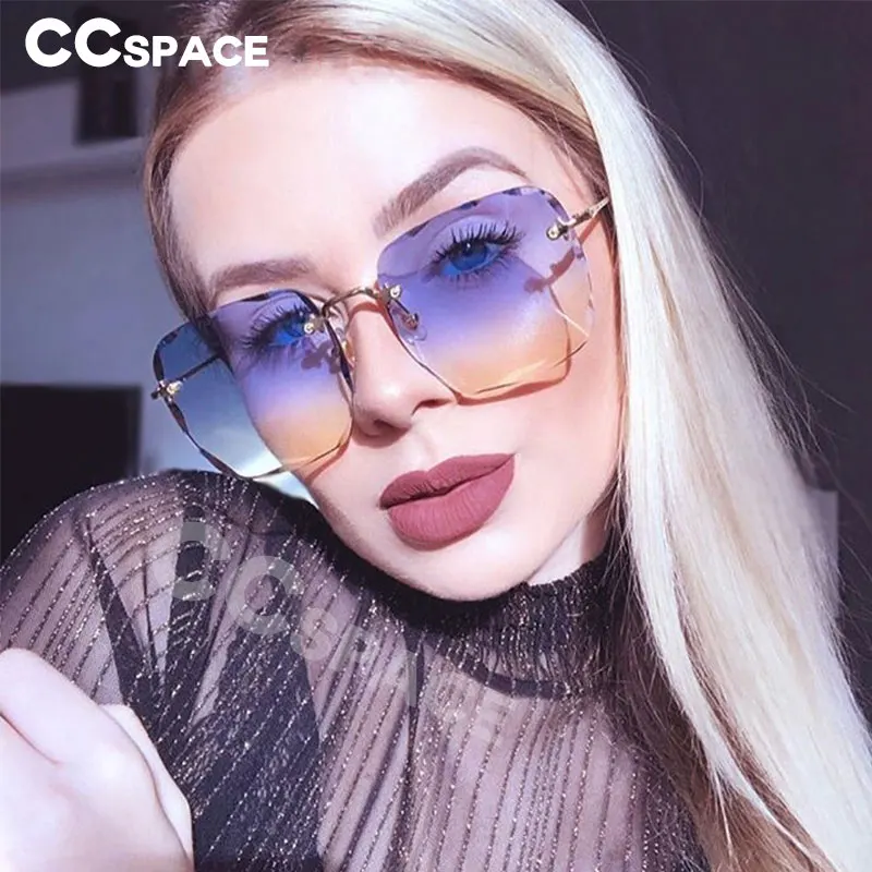 46188 безрамные обрезные Квадратные Солнцезащитные очки для мужчин и ...