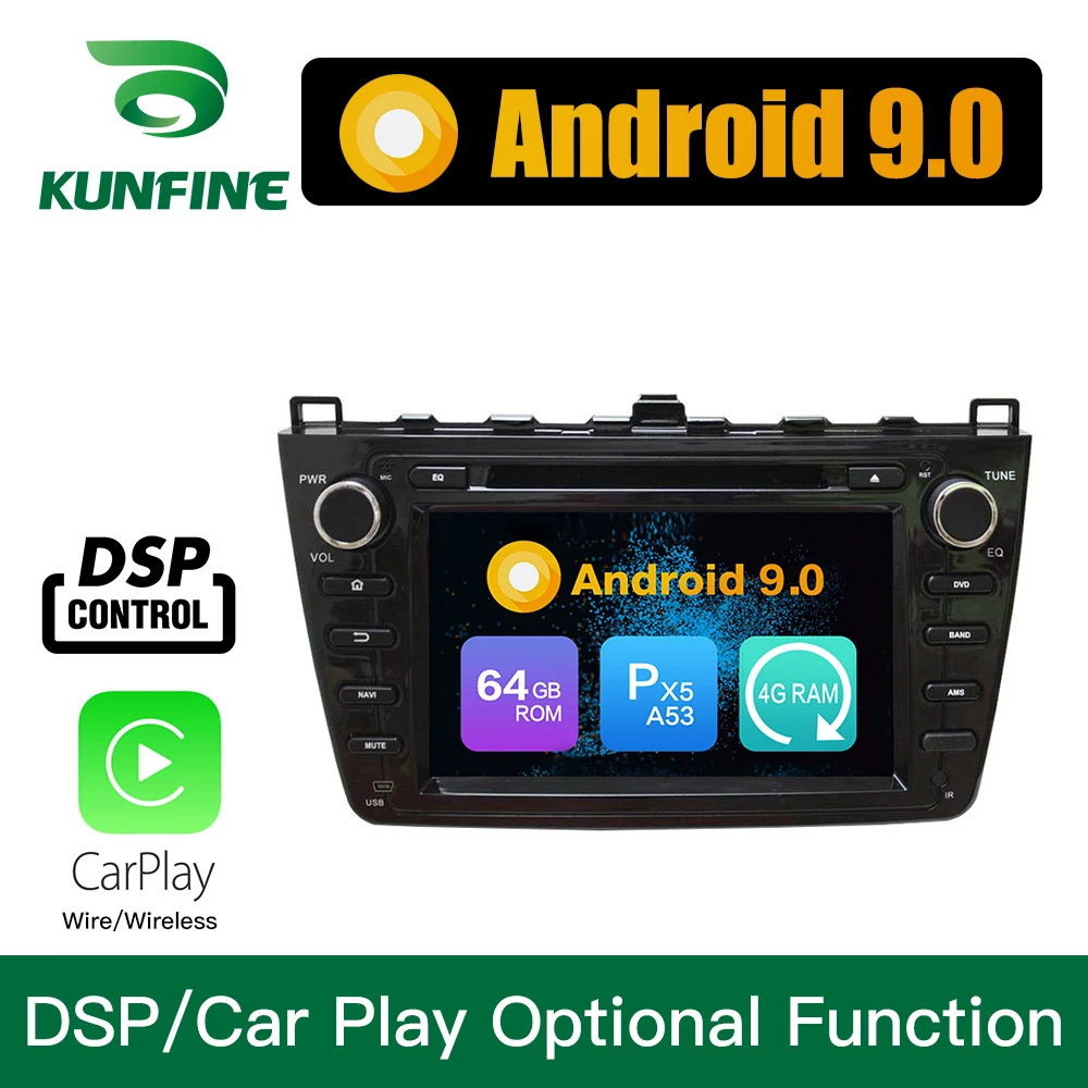 Android 9,0 Восьмиядерный 4 Гб ОЗУ 64 Гб ПЗУ автомобильный DVD gps мультимедийный плеер стерео для MAZDA 6 2008-2012 радио головное устройство