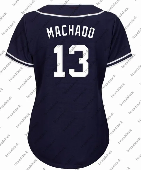 women Мужской Manny Machado заказной Сан-Diego Джерси США бейсбольная Джерси - Цвет: women