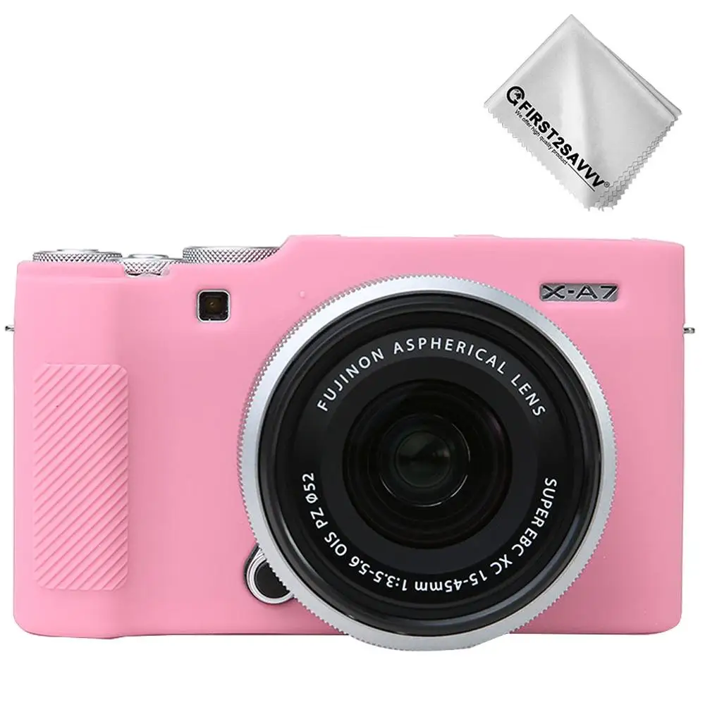 pink Мягкий силиконовый чехол для камеры из ТПУ и резины для fuji, пленка XA7 X-A7 - Цвет: pink