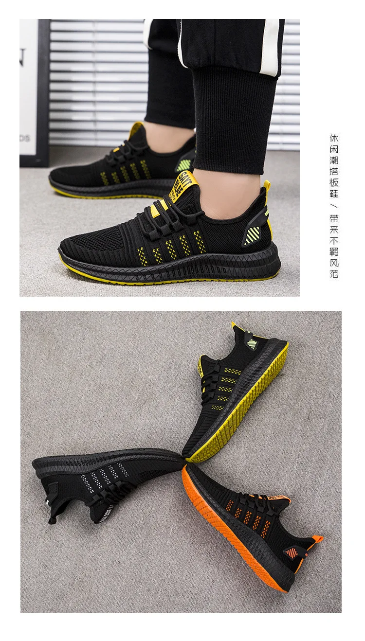 Mesh Men Sneakers Casual Shoes Lac-up Men Shoes Lightweight Comfortable Breathable Walking Sneakers Zapatillas Hombre