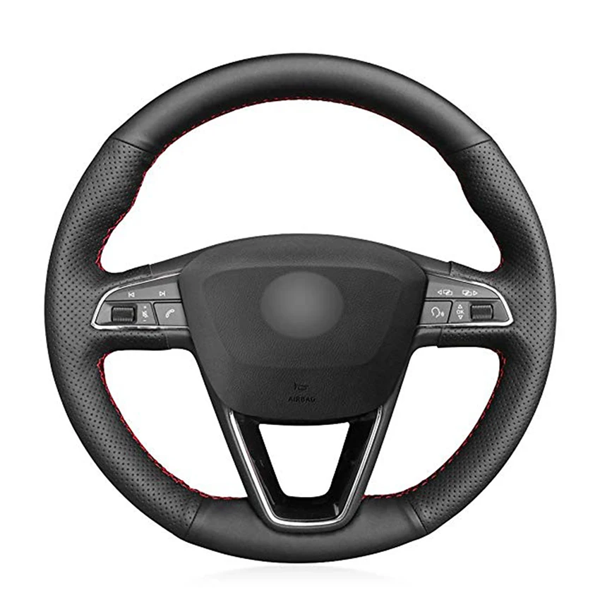 Ручная работа искусственная кожа черный цвет для Seat Leon Arona Ateca Alhambra 5F Mk3 Ibiza 6J