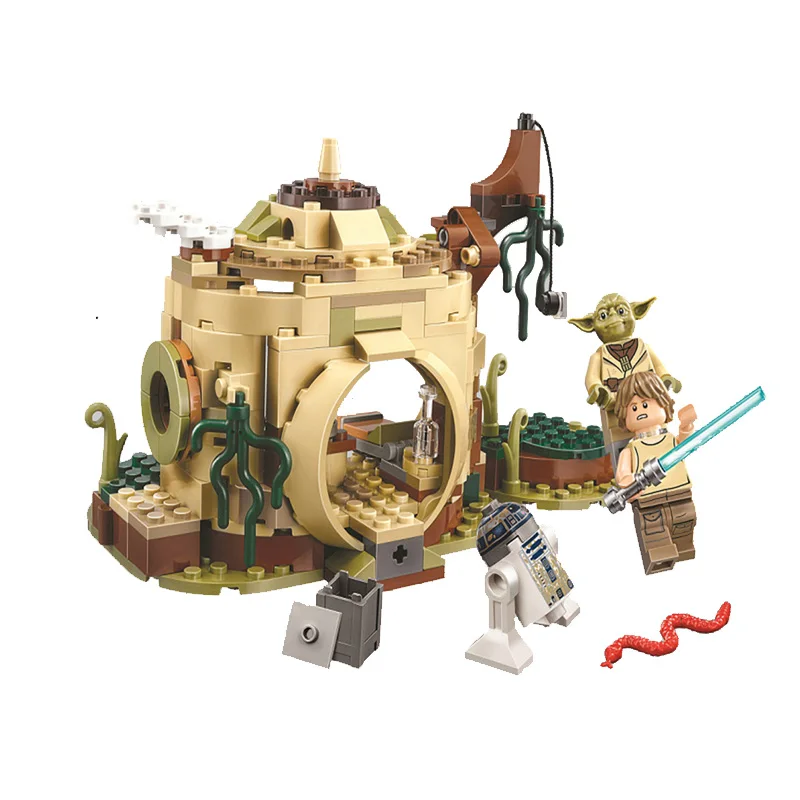 

In Stock 10904 Star Wars Seriers The Empire Strikes Back Yoda's Hut 241pcs Model Building Blocks Compatible with 75208 Toys