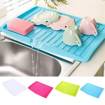 

Bowl Cup Dish Draining Board Plastic Cutlery Filter Plate Storage Shelving Rack Drain Board Kitchen Household Fruit Tea Tray