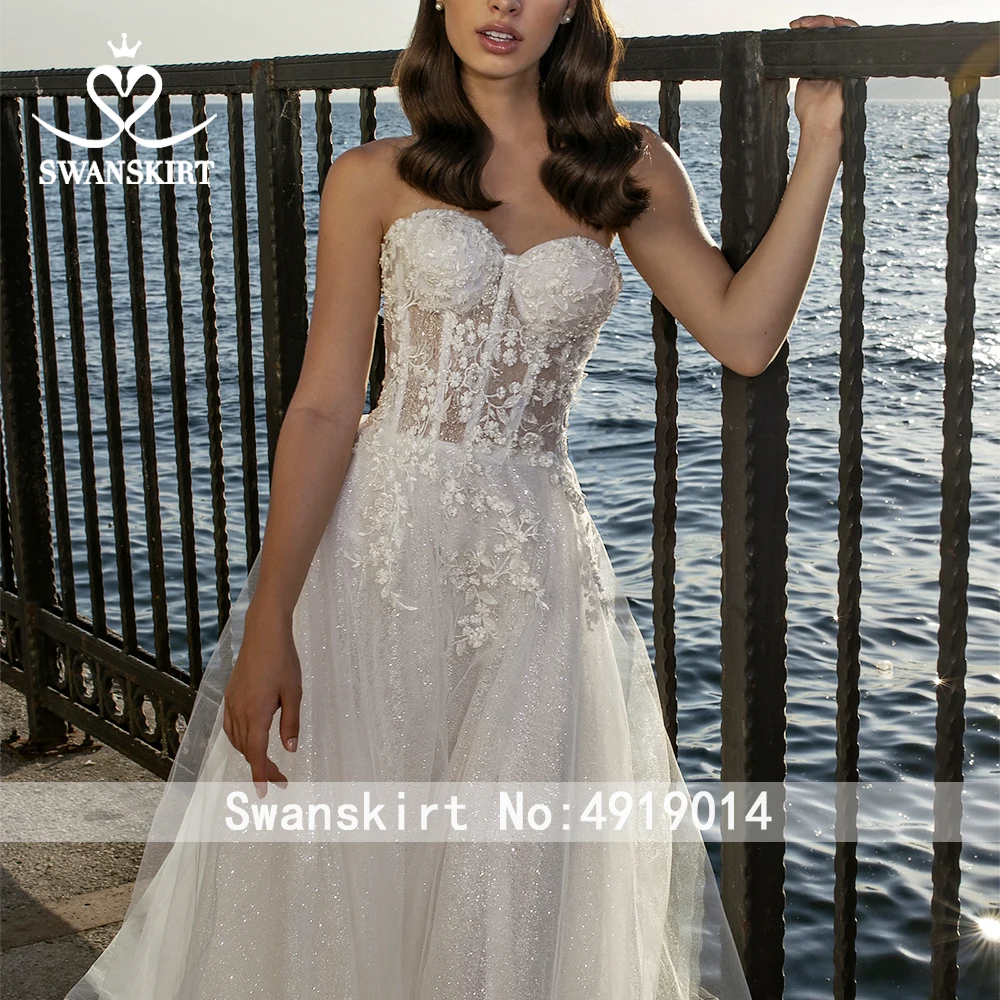 Vestido de Noiva, свадебное платье с аппликацией,, шикарная юбка, винтажное блестящее платье принцессы, а-силуэт, на заказ, со шлейфом, платье невесты DY02
