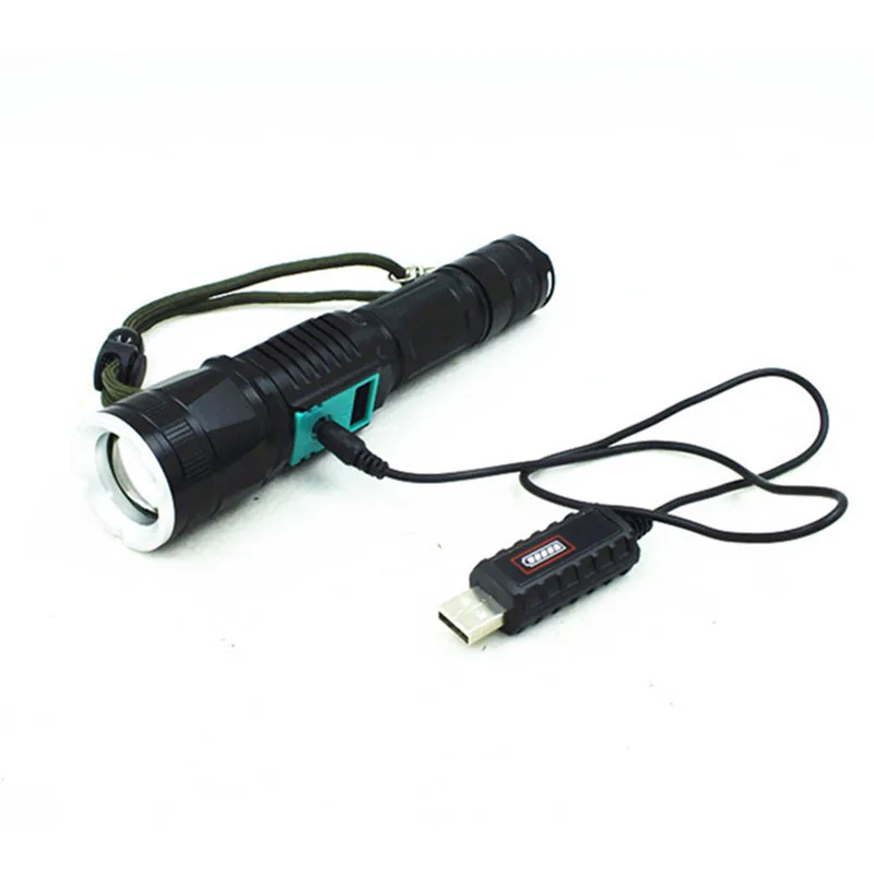 Фонарик XML-T6L2 открытый дальний зум USB телефон для зарядки 18650 фонариков