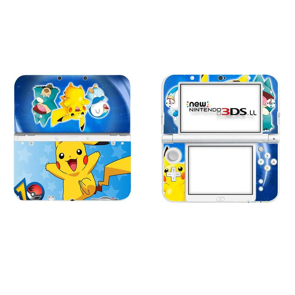 Pokemon Go Пикачу полное покрытие наклейка Кожа Наклейка для NEW 3DS XL Скины Наклейка s для NEW 3DS LL виниловая Защитная Наклейка - Цвет: DSLL0132
