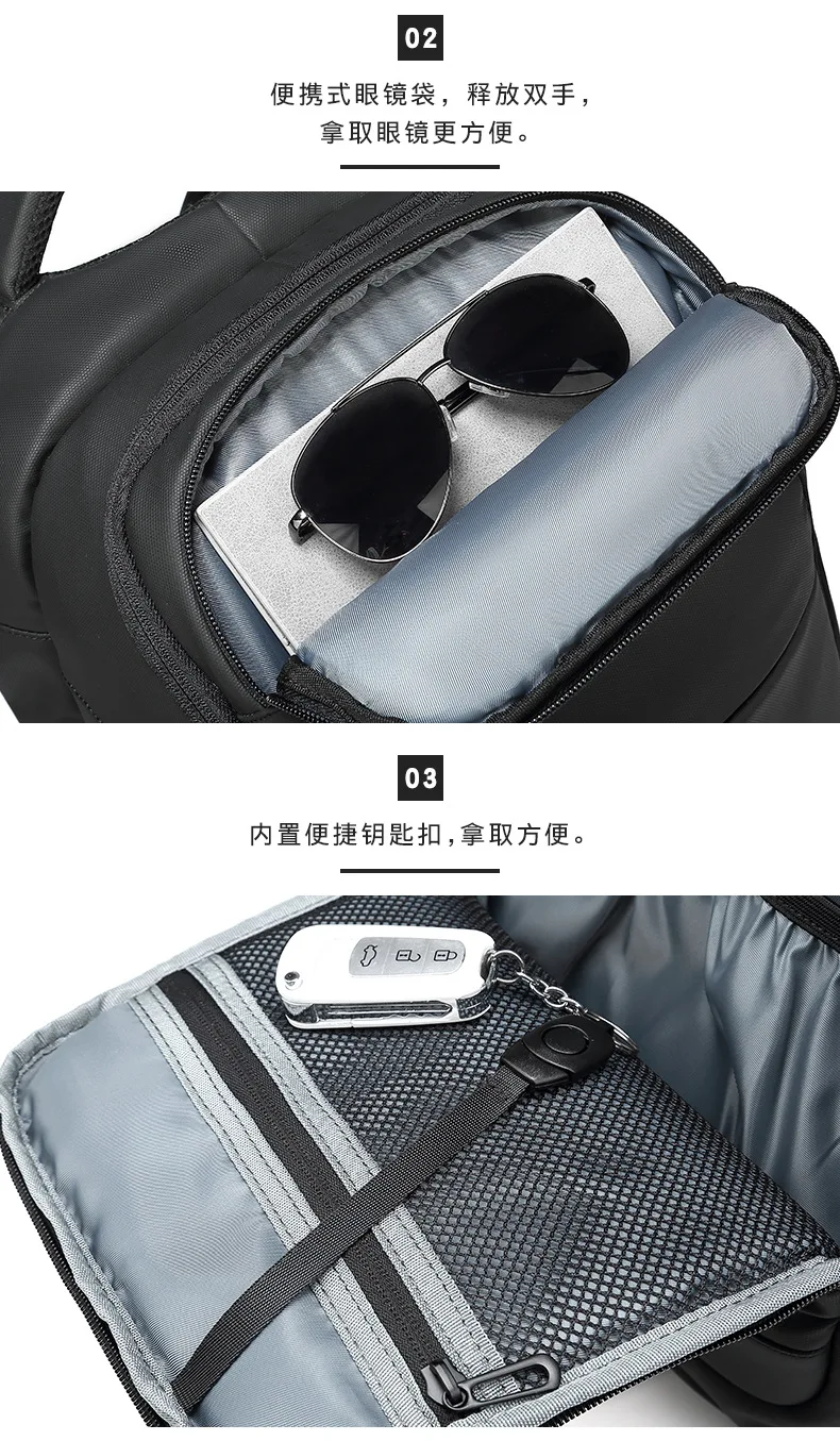 wholesale business commuter multi-function large capacity backpack backpack PVC joker outdoor leisure men's bags