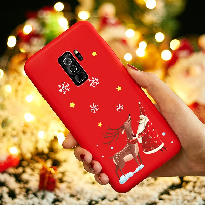 Рождество для samsung Galaxy A30 A50 A5 A7 A8 чехол силиконовый милый чехол Санта Клаус для samsung Galaxy S7 S8 S10 Note 9 10