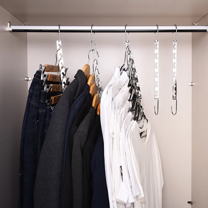 Metal Magic Clothes Coat Hanger Storage Closet Wardrobe Organizer Hangers for Saving Space in the Closet Perchas Para La Ropa