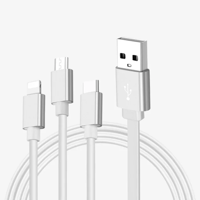 Мультизарядный кабель Шнур 3 в 1 type C Micro USB выдвижной для мобильного телефона LHB99