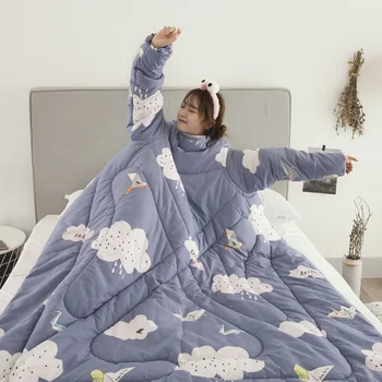 

19 styles stocks winter Lazy Quilt with Sleeves family Blanket Cape Cloak Nap Blanket Dormitory Mantle Covered Blanket