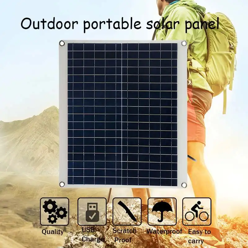 60W solar panel 12V/5V Sun Power Double USB+40A Solar Panel Regulator Controller ect for car yacht RV Lights Charge outdoor