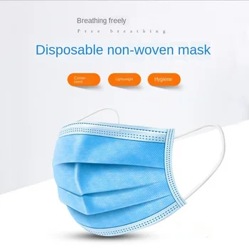 

Disposable Mask Dustproof Breathable Protection Three Layer Filter Meltblown Fabric Men And Women Anti-fog Haze Easy Breathing