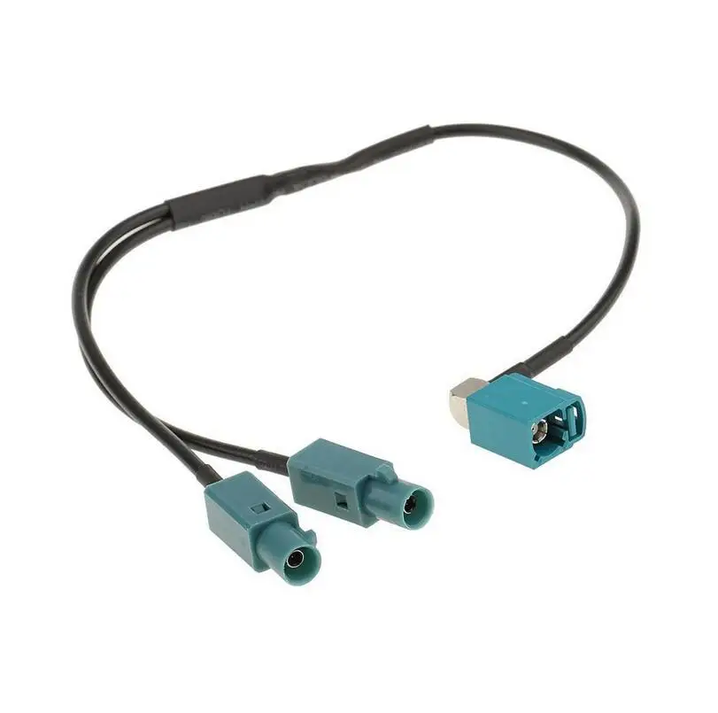 2 Cables Coaxiales Fakra Z De 12 Pulgadas (11.8 In) Macho Fakra Z A Doble Fakra Z Hembra, Cable Coaxial En Forma De V De Baja Pérdida Para Navegación GPS