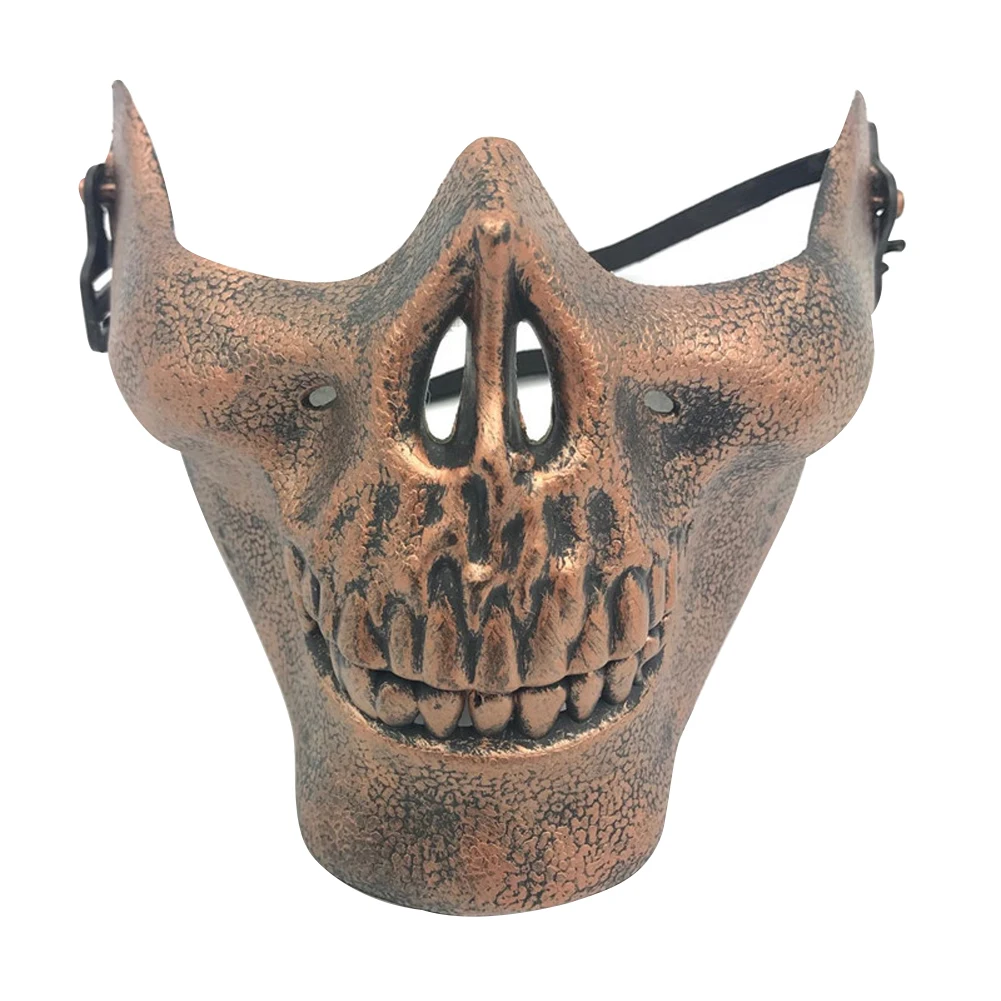 C Protective Decorative Halloween Props Mask Cosplay Portable Half Face Movie Party Game Durable Skull Design Costume - Цвет: C