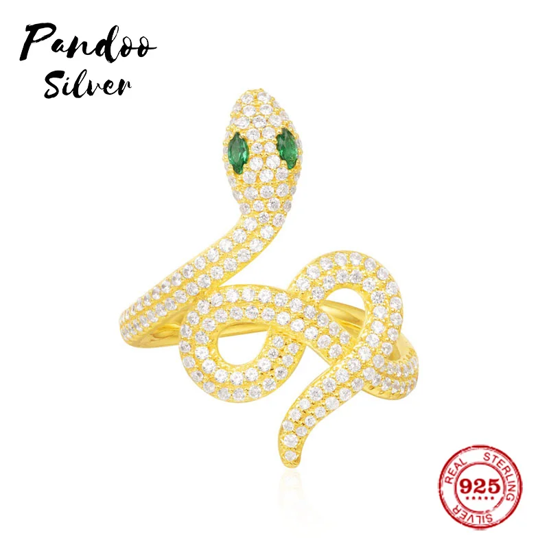 

Fashion Charm Sterling Silver Copy 1:1 Replica,Yellow Silver Serpentine Statement Ring Women Monaco Jewelry Gift With Logo