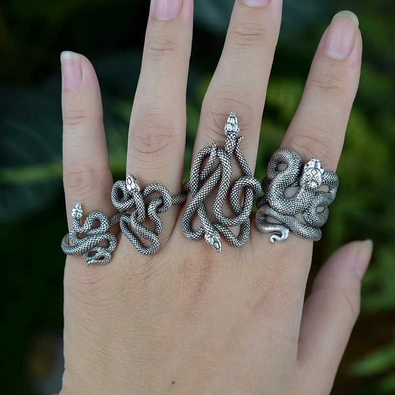 Strega Gotica Serpente Pagano Serpente Aperto Anello Regolabile Occulto Amuleto Gioielli Regalo Wicca