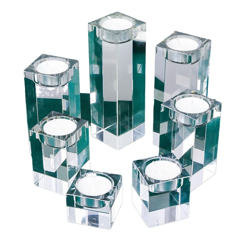 

Home Decorations Crystal Candlestick Wedding Glass Candle Holder Table Centerpieces Bar Coffee Shop Decorations