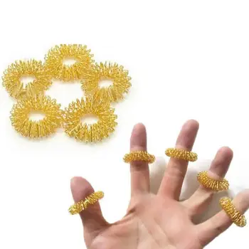 

1/5/15PCS Finger Decompression Toys Hand Massage Acupuncture Relief Ring Health Care Massage Relaxation Ring