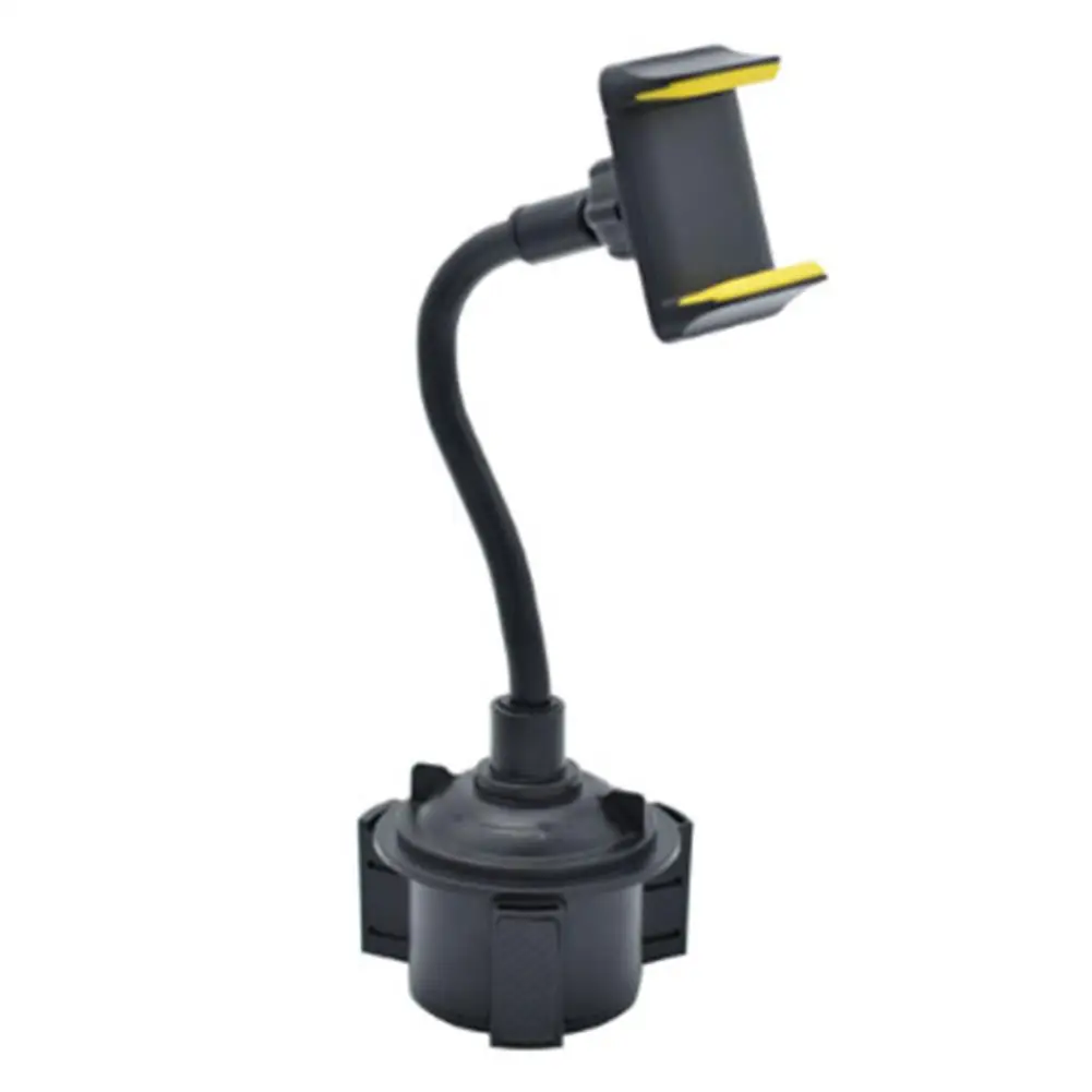 Universal Car Cup Holder Phone Mount With Longer Neck And 360 Degree Rotatable Cradle Car Mount Adjustable - Color: Black