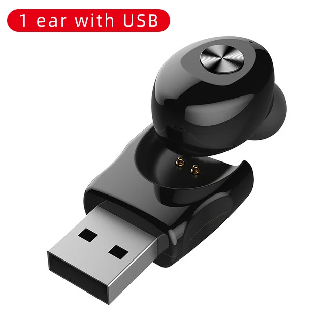 CHAURE TWS 5,0 Bluetooth наушники 3D стерео Беспроводные спортивные наушники-вкладыши с двойным микрофоном мини IPX5 водонепроницаемые - Цвет: 1 ear with USB
