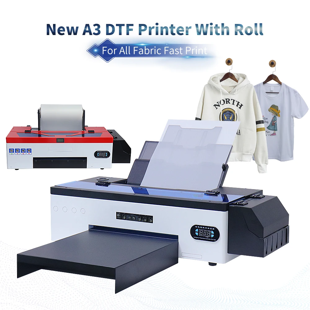 A3 DTF T shirt Printing Machine For Epson R1390 L1800 DX5 DTF Direct Transfer Film Printer For 