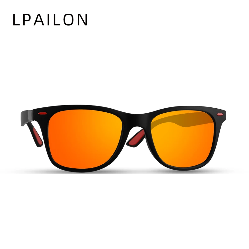 LPAILON зеркальные поляризованные солнцезащитные очки для мужчин и женщин квадратный стиль вождения солнцезащитные очки мужские защитные очки тени UV400 ретро брендовый дизайнер - Цвет линз: C5 Red Mirror