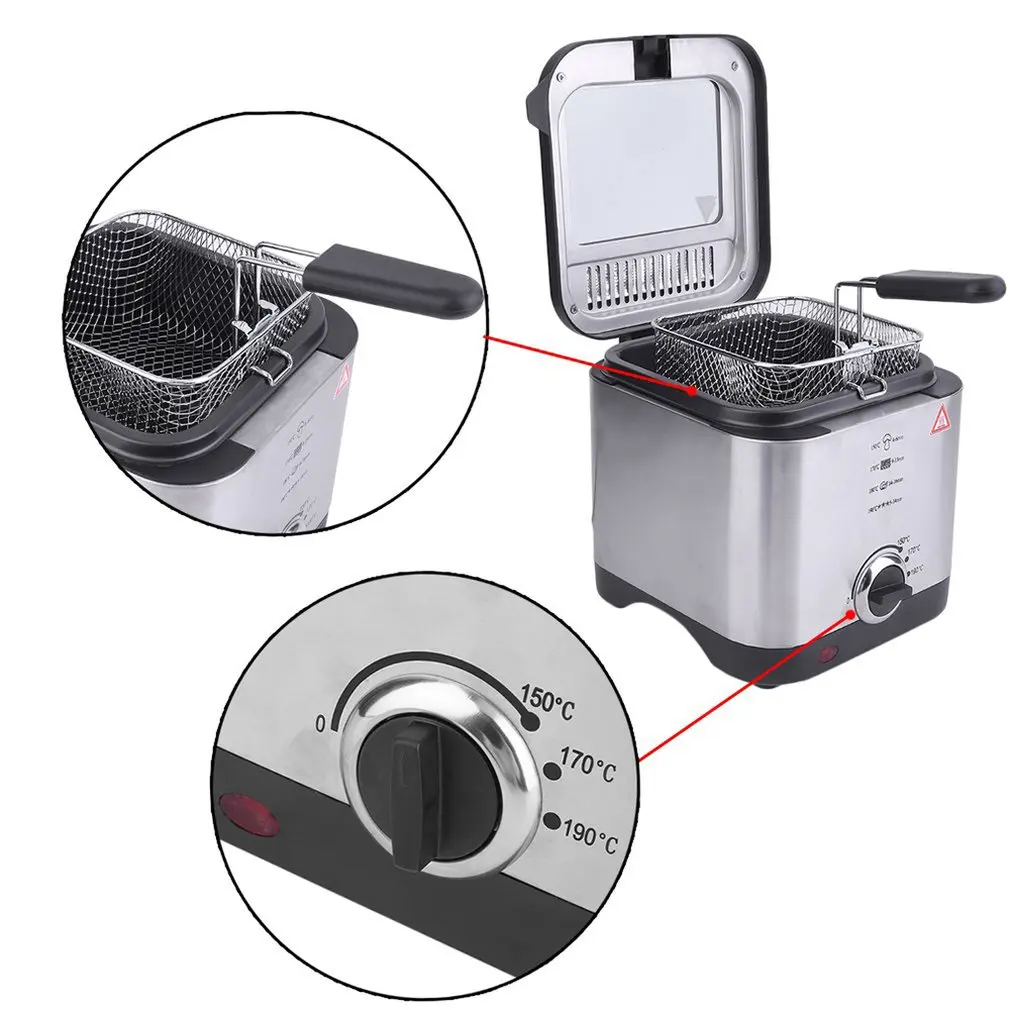 Household Multi-Function Smokeless Small Electric Fryer Household Electric Fryer Professional Portable