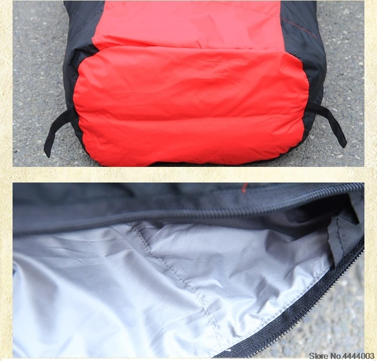 2.1kg Duck Down Mummy Type Sleeping Bag Outdoor Camping Sleep Bag Winter Hooded Hiking Sleeping Bag AA52018