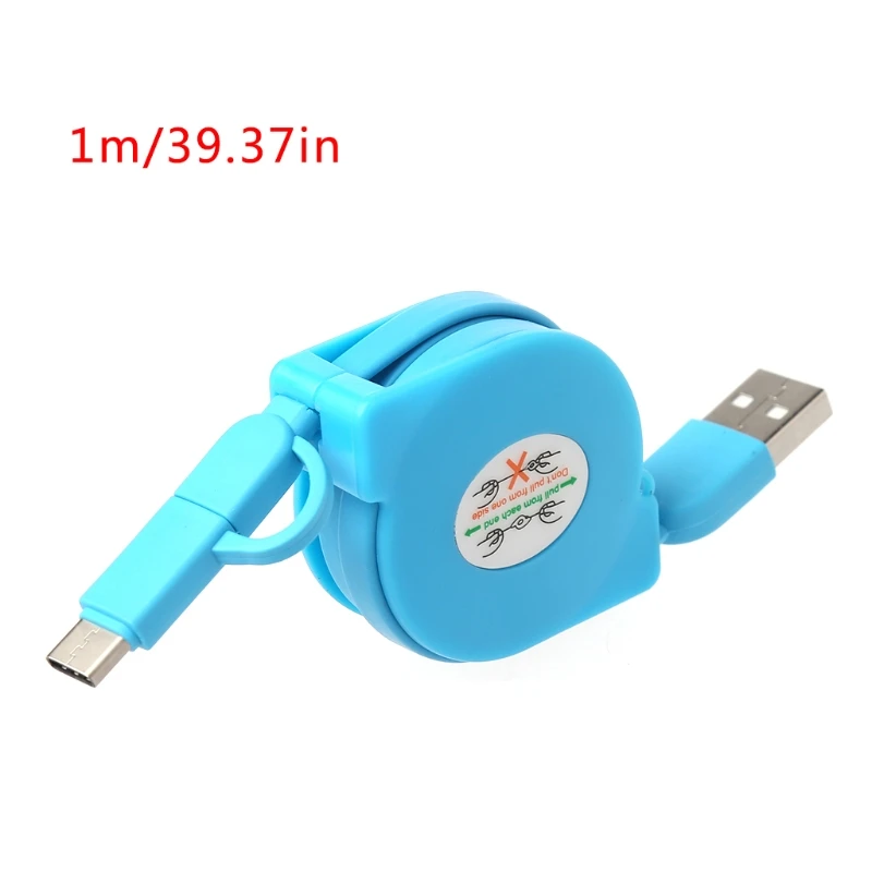 Выдвижной 2-в-1 Micro USB+ Тип C кабель для зарядки и передачи данных с плоский кабель для Anroid чехол для телефона