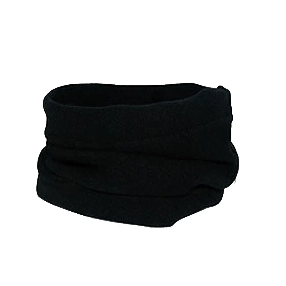 Мужской женский унисекс флисовый снуд, шапка для шеи, теплая маска для лица, кепка, теплая зимняя шапка, шарф, многофункциональный шарф - Цвет: Black