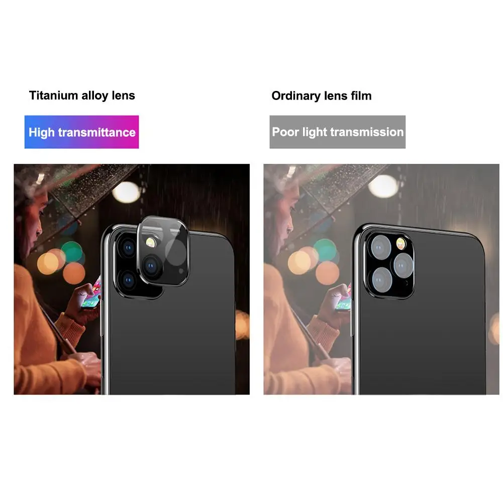 Новая защитная пленка для задней камеры для IPhone 11 Pro Max, защитная пленка из закаленного стекла, металлический защитный чехол для задней линзы, аксессуары