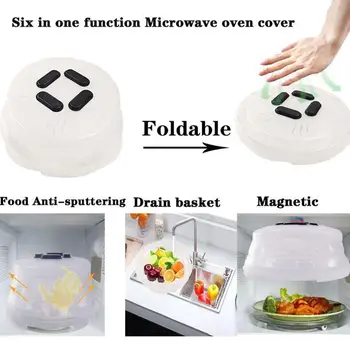

Microwave Splash Cover Heating Cover High Temperature Oil Splash-proof Cover Resistant Lid Special Fresh-keeping Cover Dish V1V8
