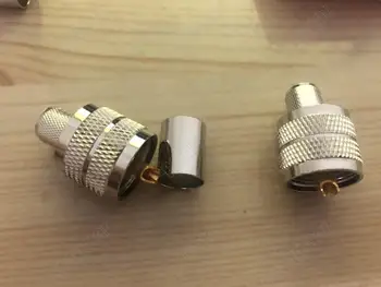 

50 Pieces PL259 UHF Male Plug Crimp Straight RF Connector PL-259 For RG8 RG213 RG214 LMR400 Coaxial cable 50 ohm Brass