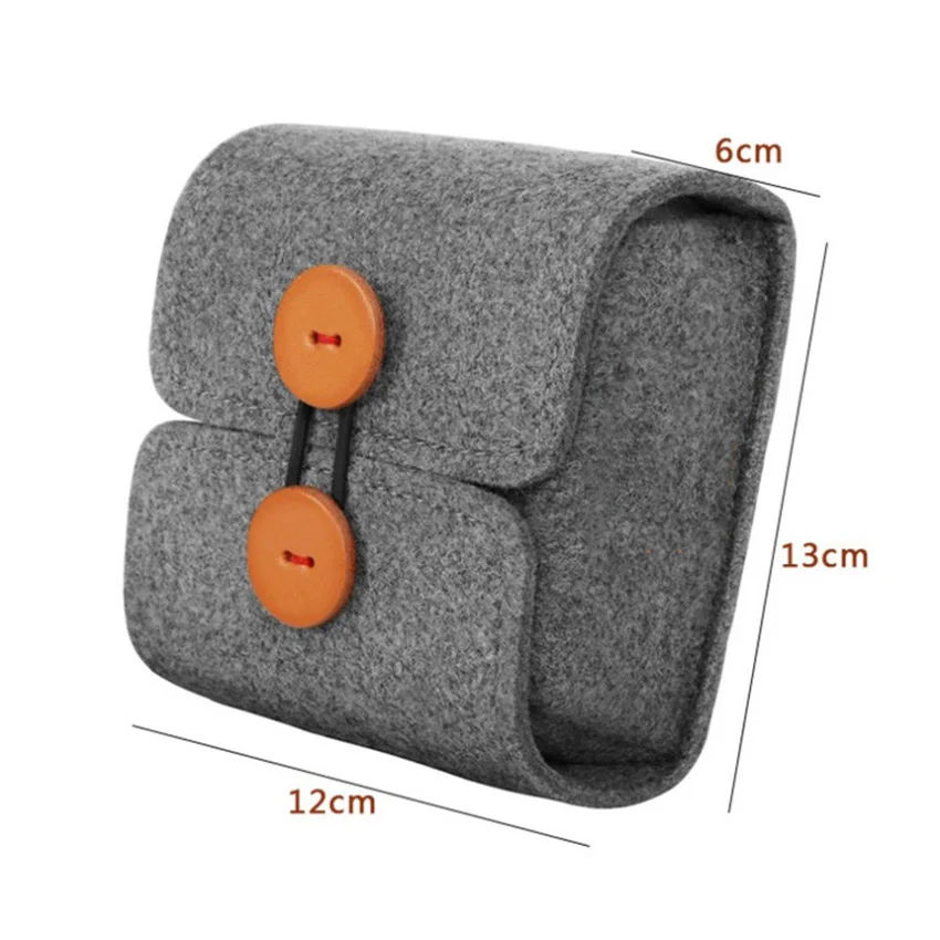 Portable Cable Digital Storage Bag Mini Felt Bag Earphone Mobile Power USB Organizer Mobile Power Data Cable Storage Box