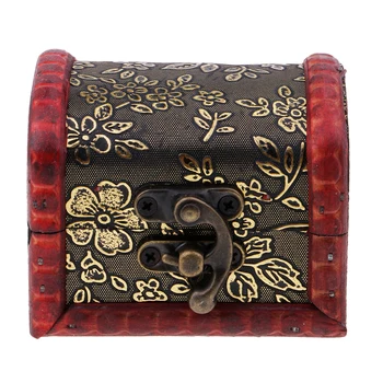 

Chinese Style Jewelry Display Box Earring Storage Gift Box w/ Flowers Design