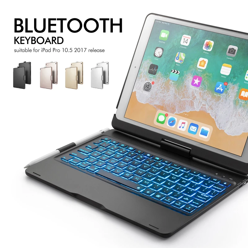Witsp@ d вращающийся 360 4,0 Bluetooth Беспроводная пластиковая клавиатура Жесткий Чехол для iPad Pro 10,5 дюймов /iPad Air 10,5(3rd Gen