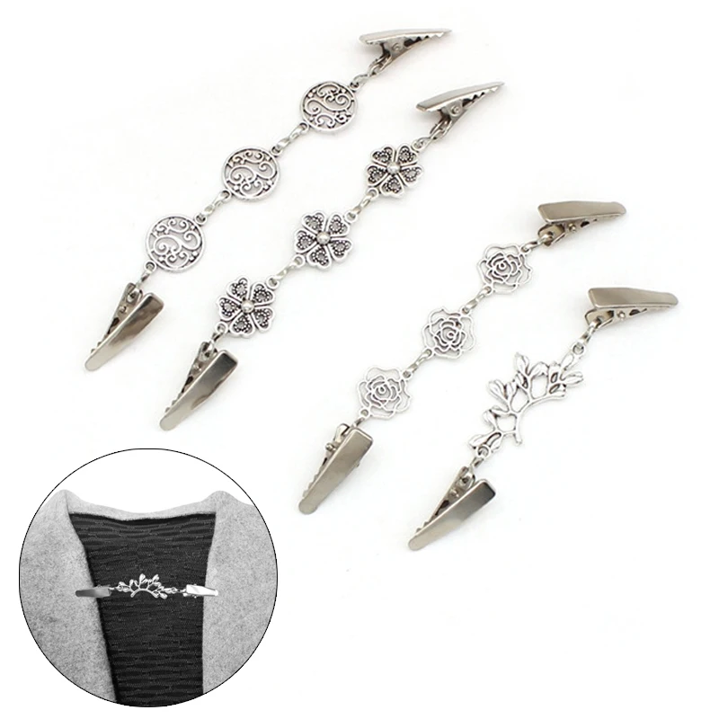 

Women Cardigan Sweater Blouse Pins Shawl Brooch Clips Shirt Collar Retro Duck Clip Winter Scarf Clasps Charm Broche Accessories