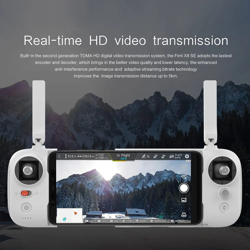FIMI X8 SE 4K Камера Дрон x8se для гоночного дрона радиоуправляемого вертолета 5 км с видом от первого лица 3-осевому гидростабилизатору Камера gps 33mins время полета RC Дрон Квадрокоптер RTF