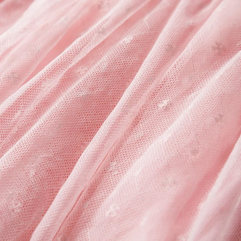 Летние платья кружевное платье принцессы без рукавов для девочек дизайнерское Сетчатое детское платье-пачка, пышный сарафан, Новинка