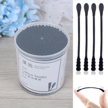 200 шт./упак. одноразовые двойной головкой ватный тампон для взрослых для макияжа ватные палочки Пластик-бесплатно деревянные палочки для носа, чистка ушей средство для здоровья