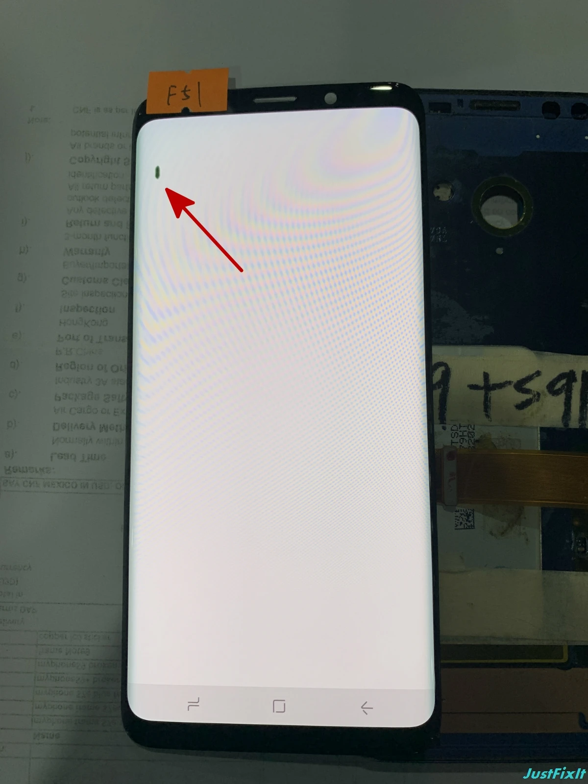 F51 Супер AMOLED для samsung Galaxy S9 Plus G965F G965U S9plus ЖК-дисплей сенсорный экран дигитайзер дефект черное пятно - Цвет: F51