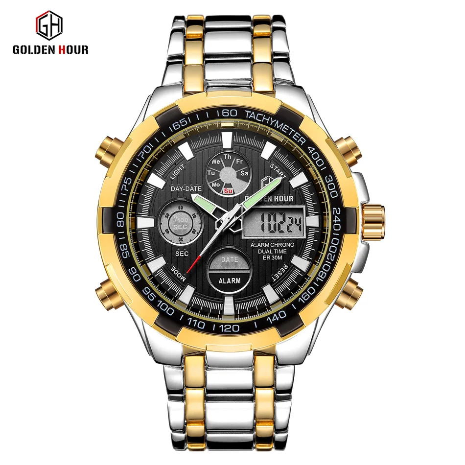 

GoldenHour New Style Watch Genuine Product Fashion & Sports Multi-functional Electronic Watch Popular Men Waterproof