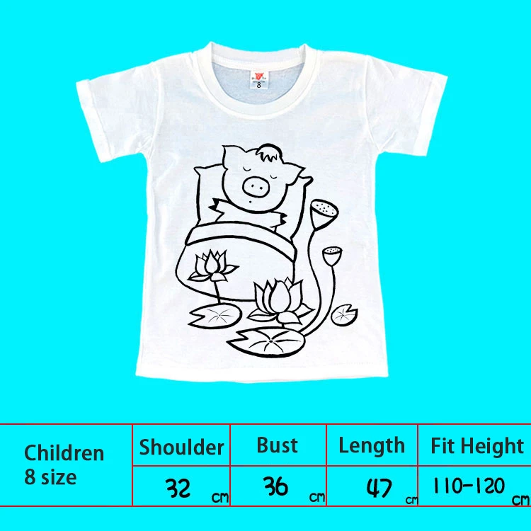 Развивающие игрушки для детей DIY Рисование футболки Coloriage Enfant детский сад красочные граффити Спирограф футболки для подарка - Цвет: Patterned Tshirt 8