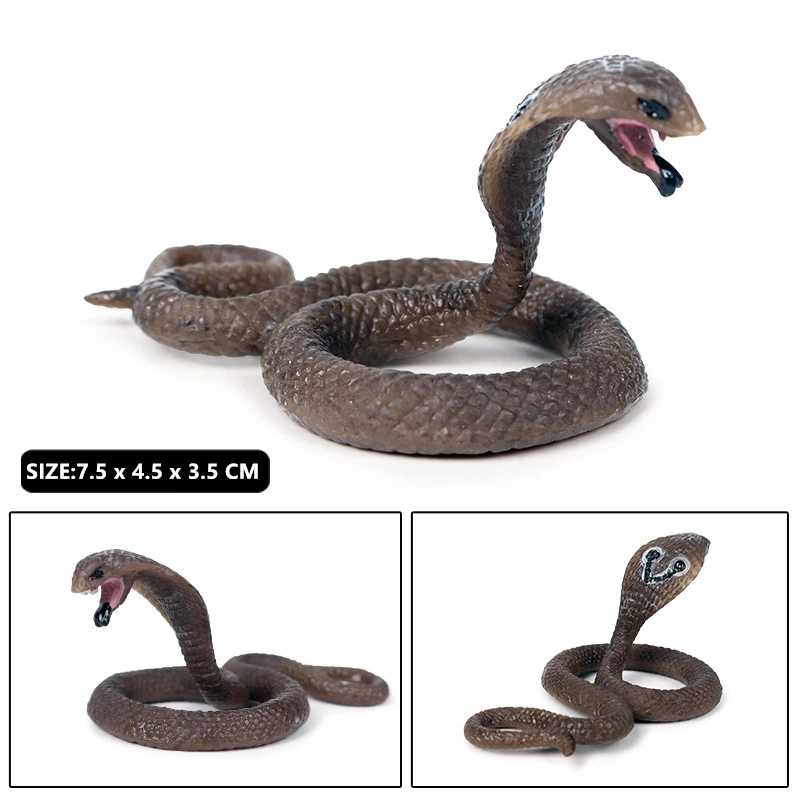 Children's Wild animal model Cobra Reptile Collecting gifts Toy model