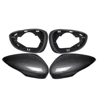 

Car ABS Carbon Fibre Rear View Mirror Cover + Wing Mirror Frame for Ford Fiesta MK7 2008 -2017