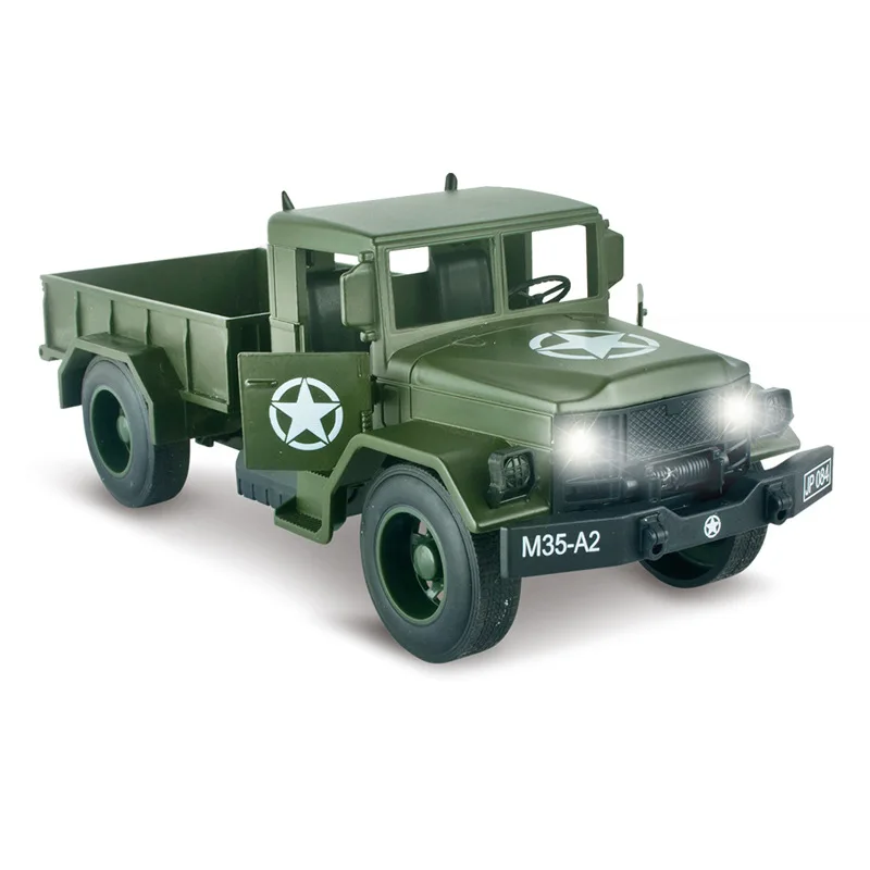 

1:20 Scale military truck model Off-Road jeep Vehicle simulation 4 Wheel Drive Army Auto Trucks Boy Children Toys gift